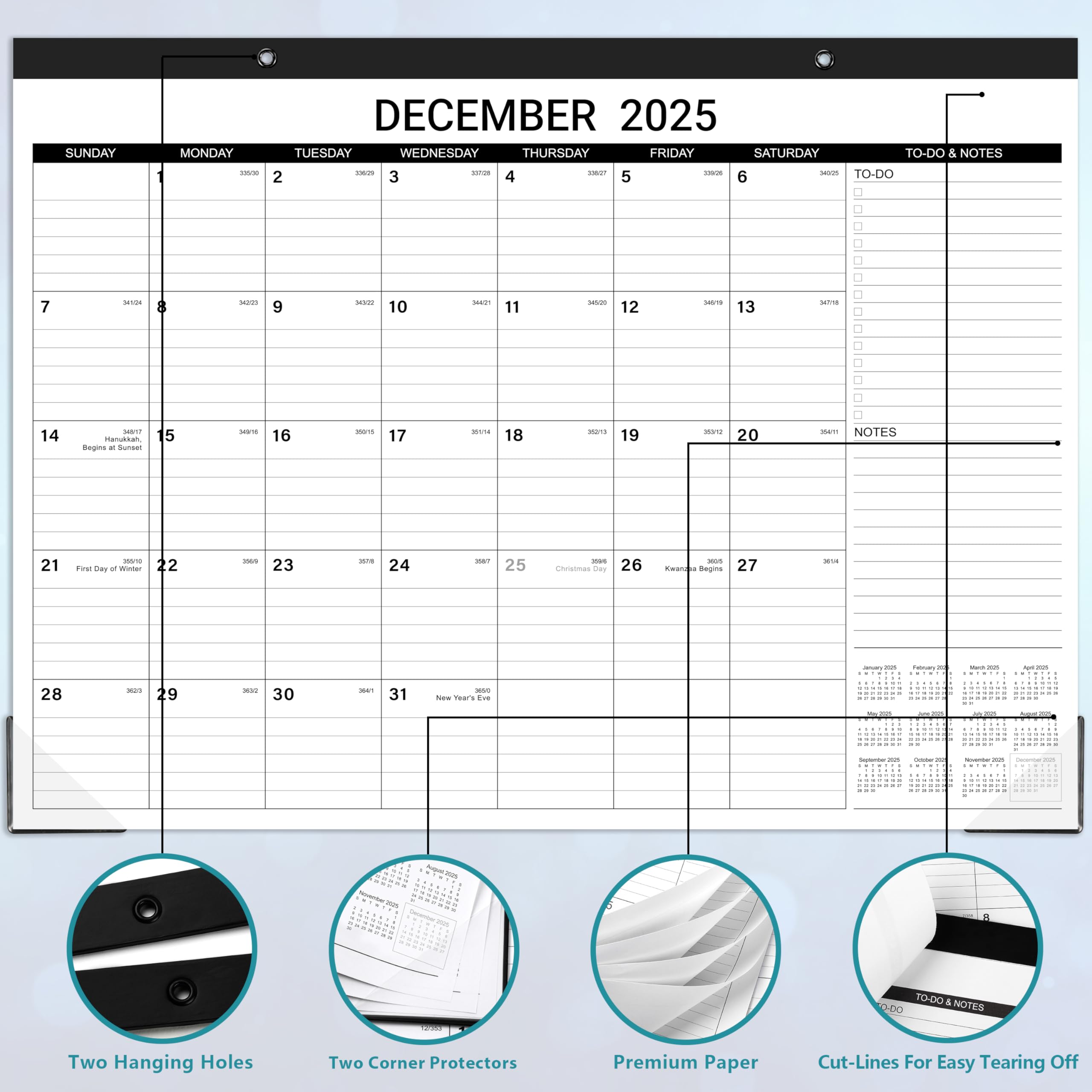 2025 Large Desk Calendar - 22