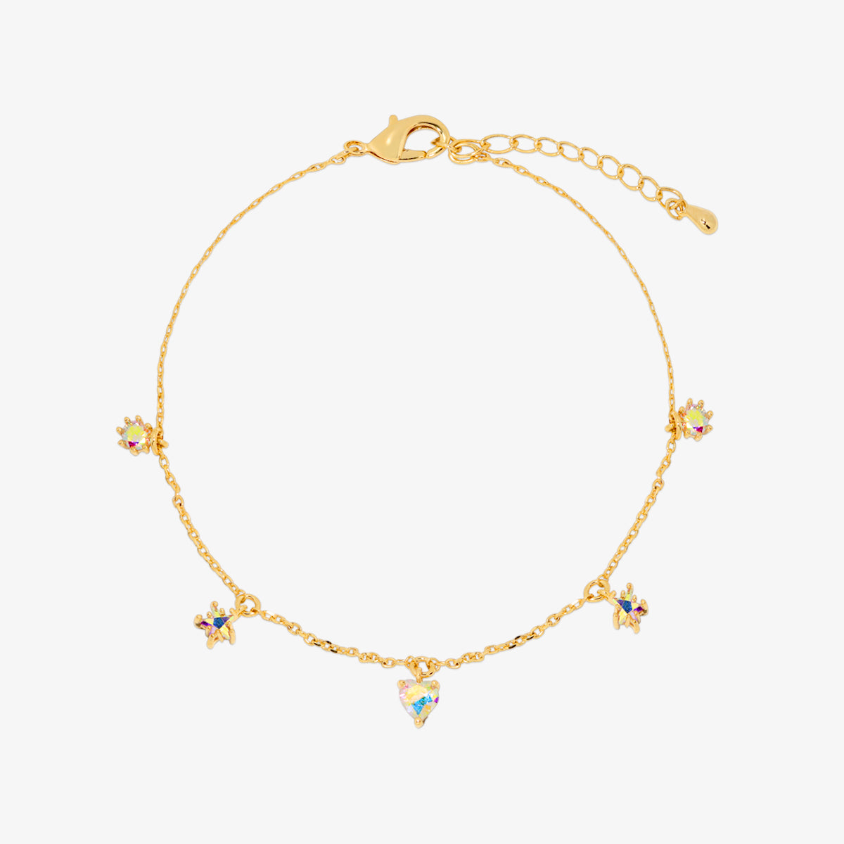 Smoked Topaz Heart Star Bracelet – Elegant Gemstone Jewelry for Women, Perfect for Valentine's Day Gifts & Romantic Occasions