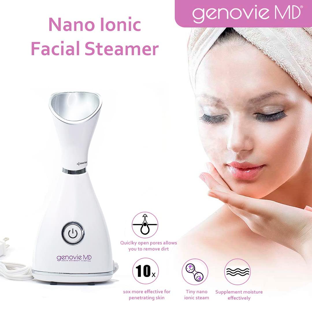 Nano Ionic Facial Steamer for Deep Pore Cleansing - Portable Home Spa Device with Superfine Hot Steam to Unclog Pores | Perfect for At-Home Skincare Routine & Relaxation