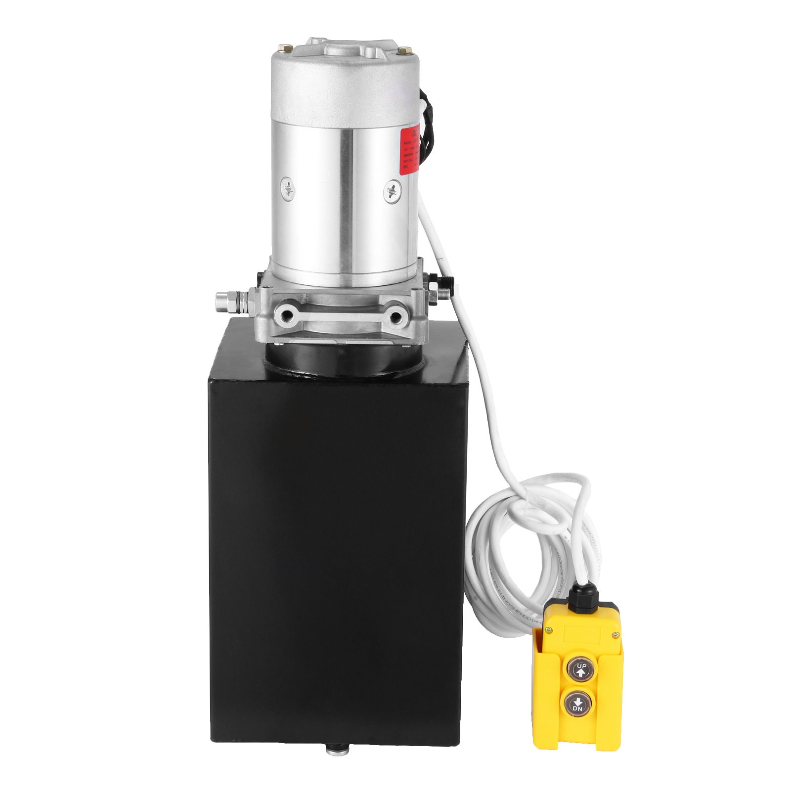 12V Hydraulic Power Unit - Mophorn 12 Quart Single Acting Hydraulic Pump with Steel Reservoir for Dump Trailers, Truck Lifts & Car Hoists | Heavy Duty Hydraulic System for Automotive, Construction & Farm Equipment Maintenance