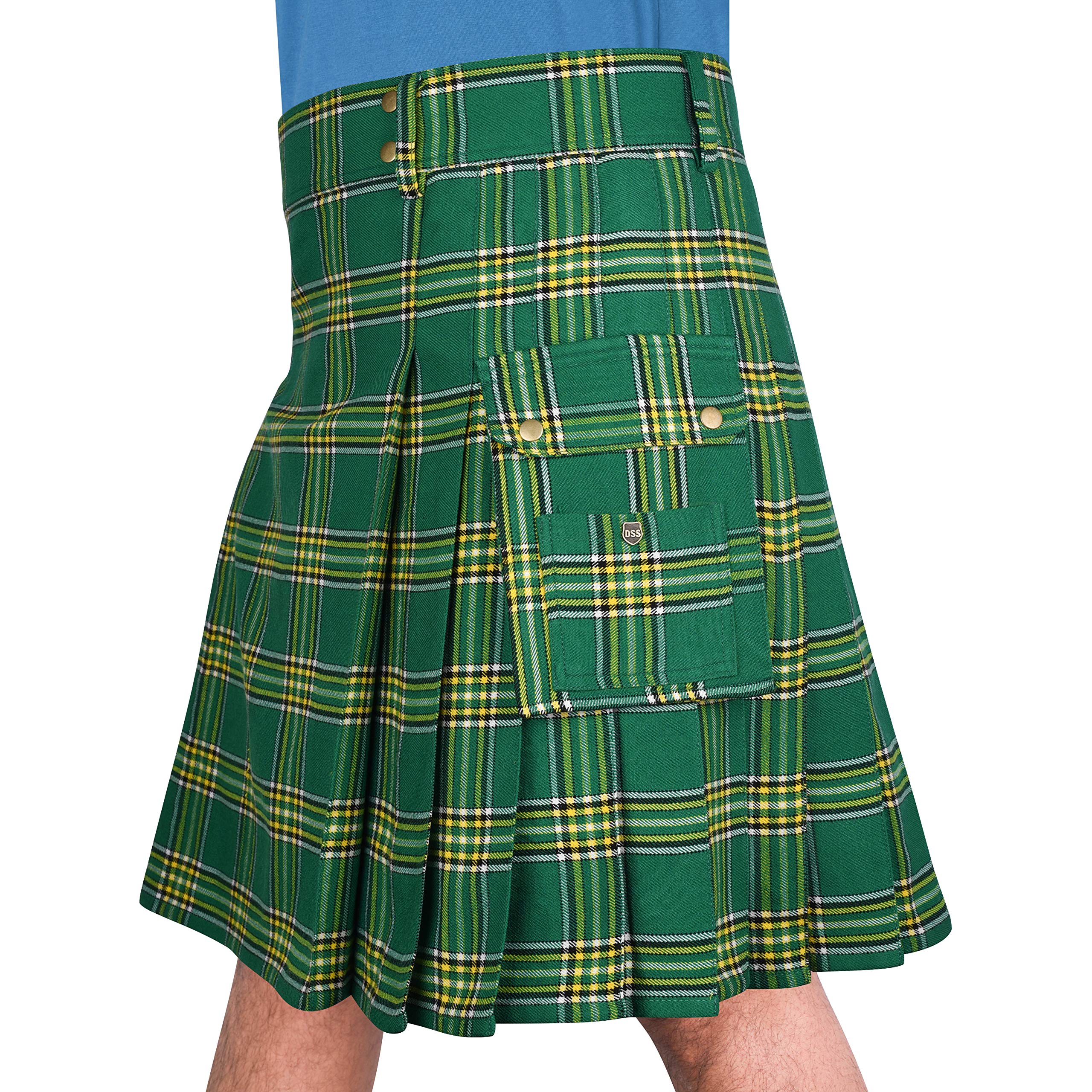 Custom Plus Size Men's Heavy Tartan 16 OZ Utility Kilt - Durable Scottish Kilt for Men | Perfect for Highland Games, Renaissance Fairs & Cosplay