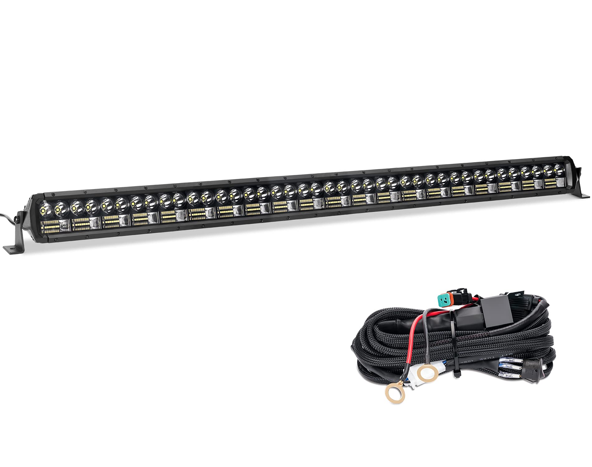 540W 40 Inch LED Light Bar - Dual Row Spot Flood Combo Off Road Lights - IP68 Waterproof Fog & Work Lights for Trucks, Ford Bronco, Boats & ATVs - Perfect for Off-Roading, Night Driving & Marine Applications