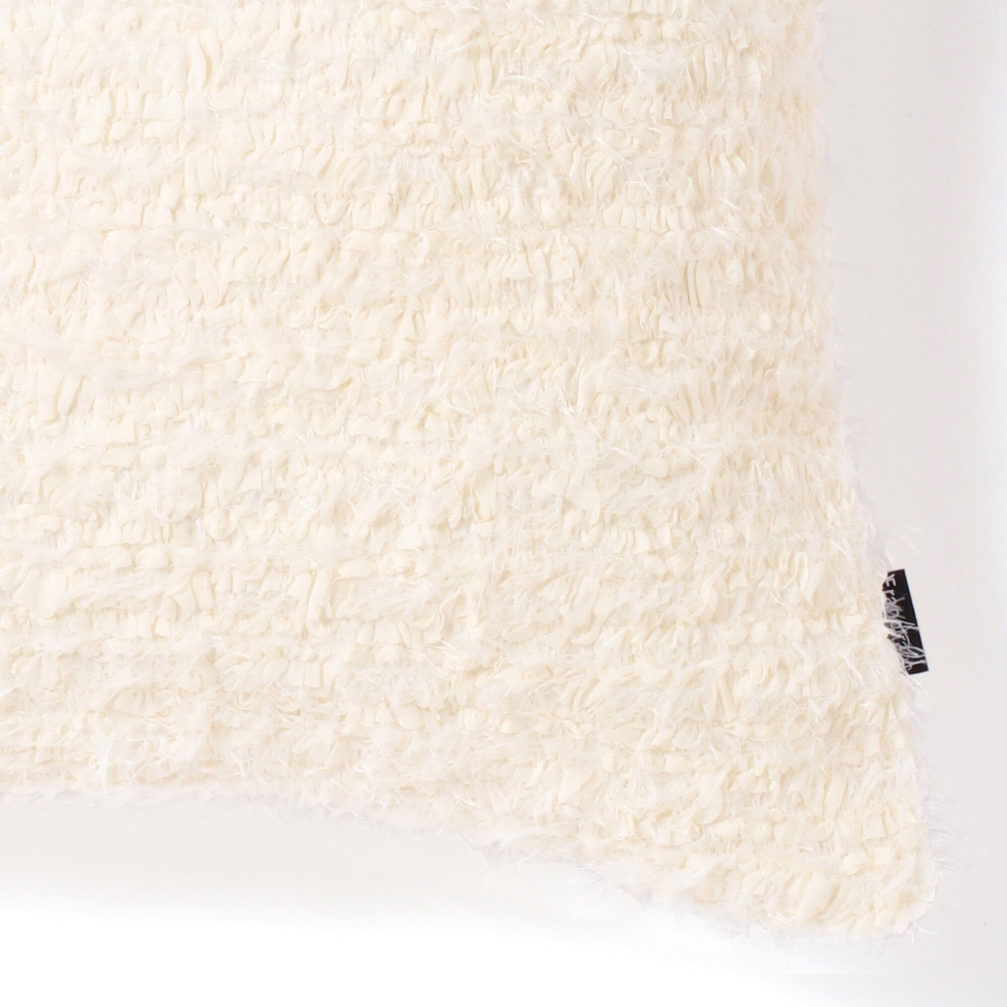 Elegant White Chiffon Gathered Cushion Cover 45x45cm - Soft Decorative Pillow Case for Living Room, Bedroom & Sofa