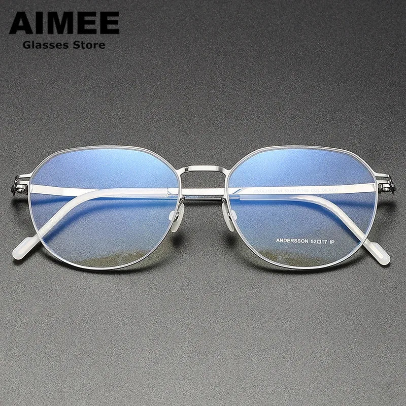 Aimee Women's Full Rim Flat Top Oval Stainless Steel Eyeglasses 13647 - Stylish Oval Frame for Women, Lightweight & Durable Eyewear for Work, Reading & Everyday Fashion