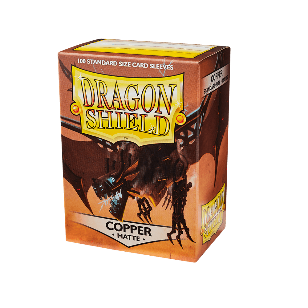 Dragon Shield Matte Card Sleeves - Standard Size (100 Pack) - Copper - Perfect for MTG, Yu-Gi-Oh, and Collectible Card Game Protection