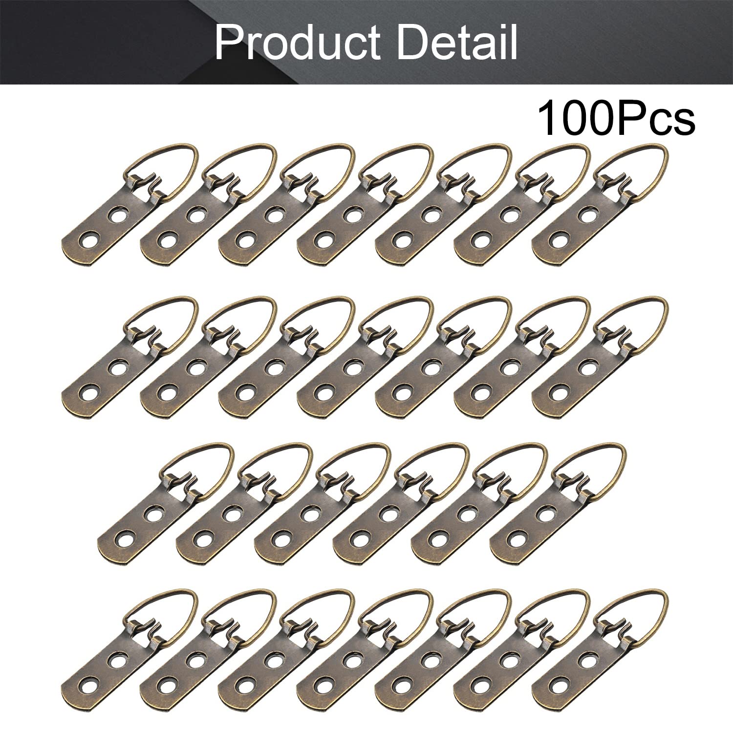 MroMax 100PCS Bronze Picture Frame Hooks 2.13