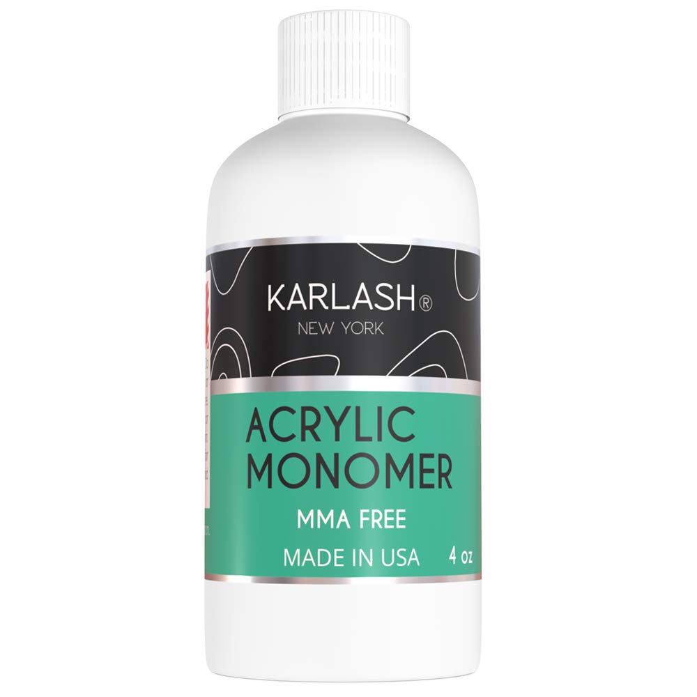 Karlash Professional Acrylic Nail Kit - MMA Free Polymer Powder (2oz Crystal Pink) & Liquid Monomer (4oz) for Strong, Shiny DIY Nails | Salon Quality Manicure & Nail Art Supplies for Home & Professional Use