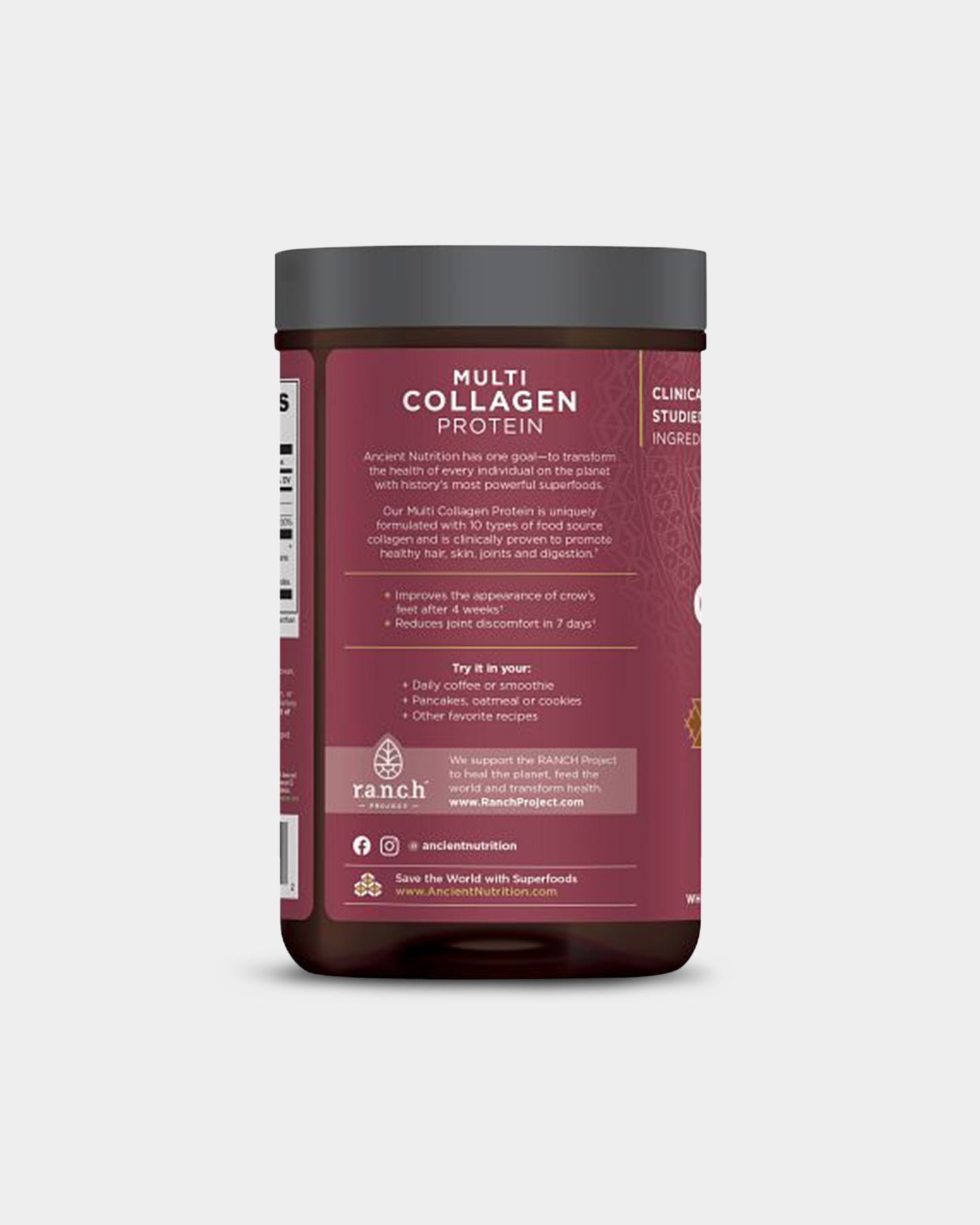 Ancient Nutrition Multi Collagen Protein Powder - 20g per Serving for Skin, Hair & Joint Support - Perfect for Smoothies, Coffee & Baking Recipes