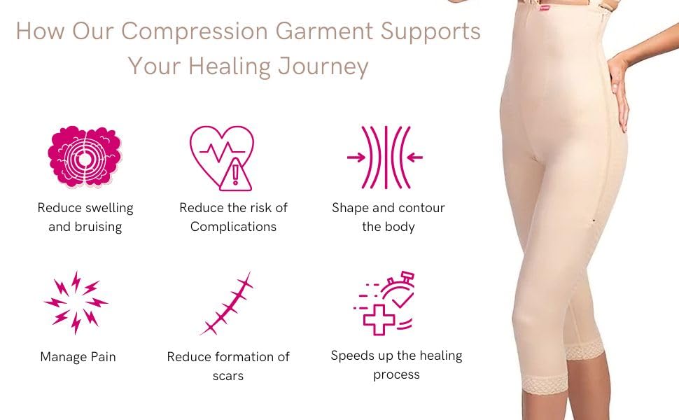 LIPOELASTIC VD Comfort - Post-Surgery Compression Garment for Liposuction Recovery, Tummy Control Shapewear & Body Shaper | Colombian Fajas for Women | Perfect for Post-Op Care, Everyday Wear & Special Occasions