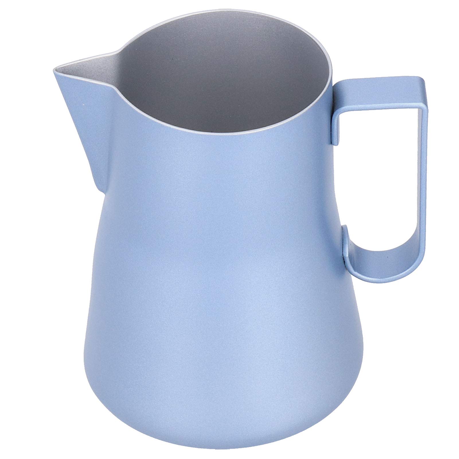 Premium Stainless Steel Milk Frothing Pitcher for Latte Art - 12oz Barista Coffee Frother Jug for Home & Professional Use - Perfect for Cappuccino, Latte, Macchiato (Blue)
