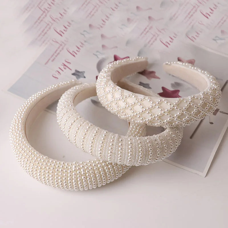 Elegant Beaded Hair Hoop Headband - Stylish Hair Accessory for Women & Girls | Perfect for Parties, Weddings & Everyday Wear