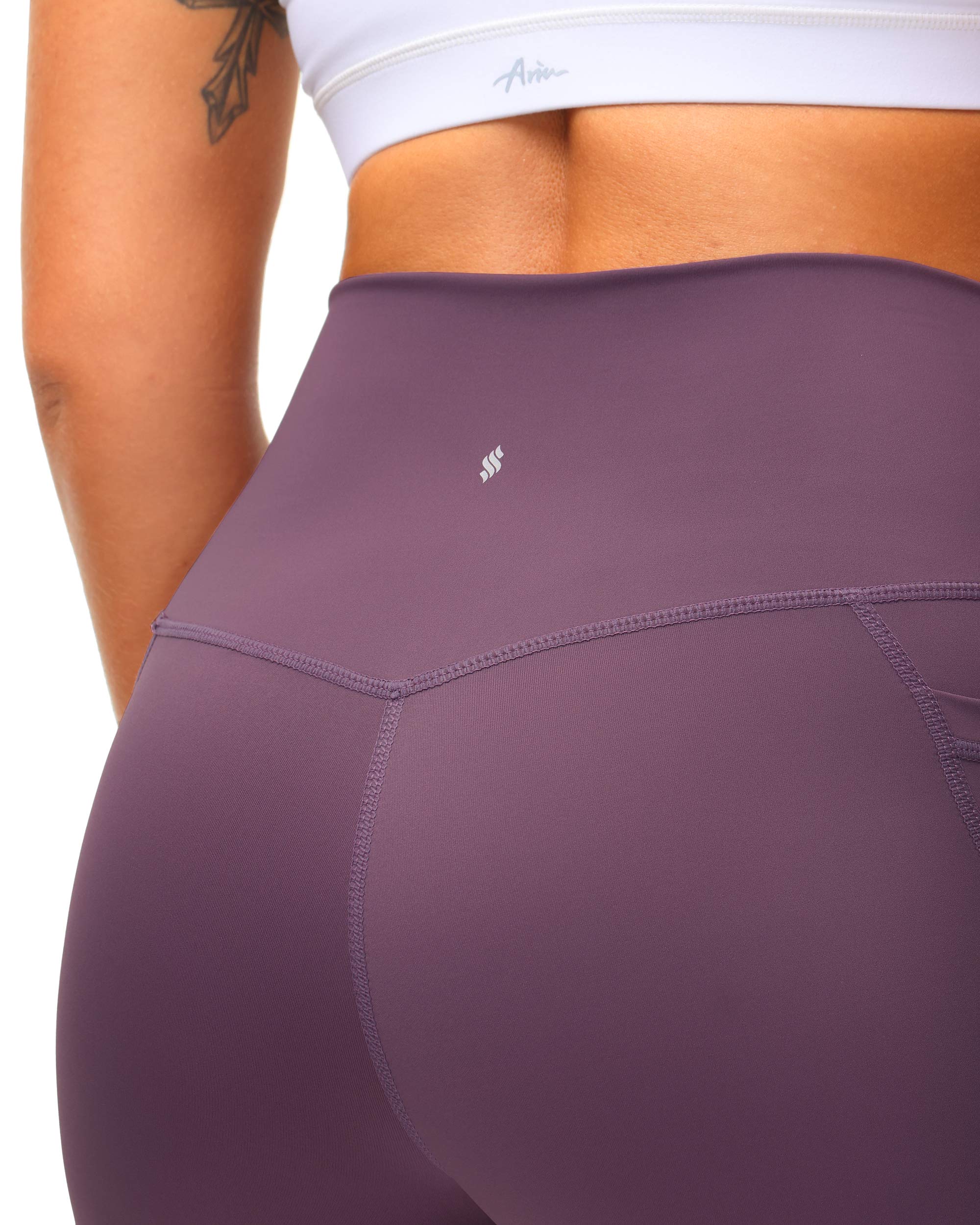 High Waist Yoga Shorts for Women with Side Pockets - Tummy Control Workout Running Gym Biker Shorts 8