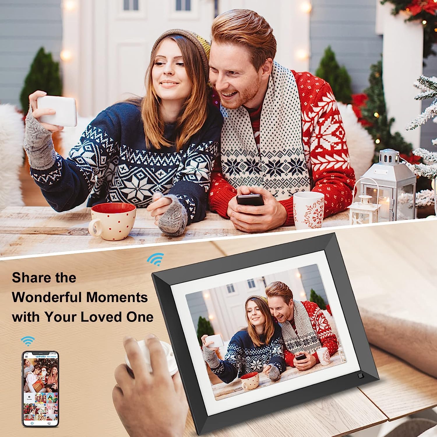 11-inch WiFi Digital Picture Frame - 2K HD IPS Touch Screen Display, 32GB Storage, Motion Sensor, Remote Photo Sharing via App & Email, Perfect Gift for Christmas, Birthday, Home & Office Decor