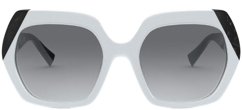 Aviator Sunglasses A 5054 005/11 - Pointille White/Black Frame with UV400 Protection - Perfect for Driving, Beach & Outdoor Activities