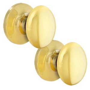 Atlas Royal Collection Egg Style Hall & Closet Passage Door Knob - Polished Brass - Vintage Door Hardware for Bedroom, Bathroom & Interior Doors