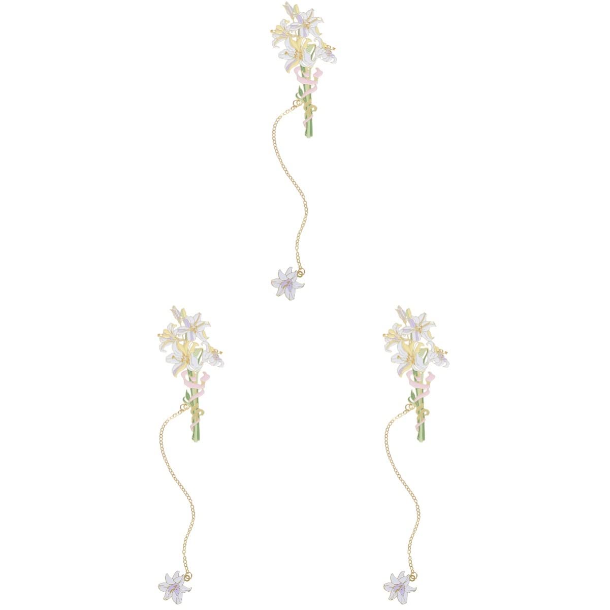 Abaodam 3 Pack Floral Metal Bookmarks - Elegant Hollow Design Bulk Book Markers for Reading, Gifts, and Book Lovers (Perfect for Journals, Notebooks, Bible & Novel Accessories)