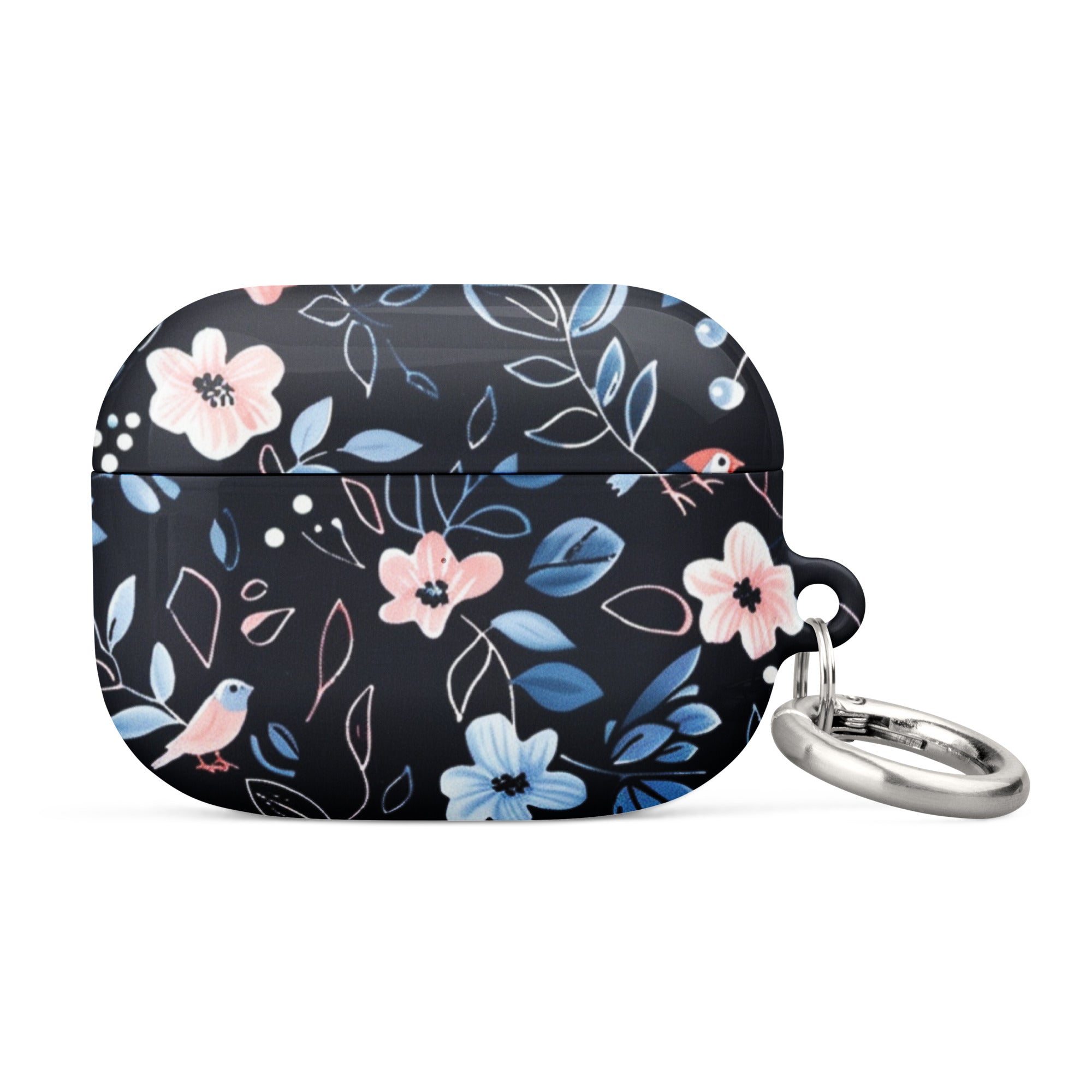 Blue Flowers AirPods Case - Cute Floral Design Protective Cover for AirPods 1/2/3/Pro - Perfect for Women, Girls, Spring & Summer Style Accessories