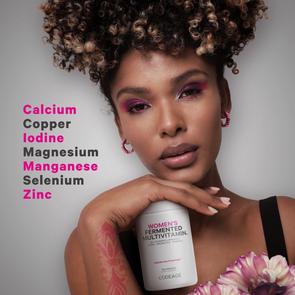 Codeage Women's Fermented Multivitamin Supplement - Organic Whole Food Vitamins for Immune Support & Energy Boost - Perfect for Daily Wellness & Active Lifestyles