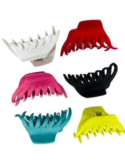 Strong Hold Matte Hair Claw Clips for Women & Girls - Large Hair Clips for Thick Hair (2-Pack) - Perfect for Ponytails, Buns & Everyday Hairstyles