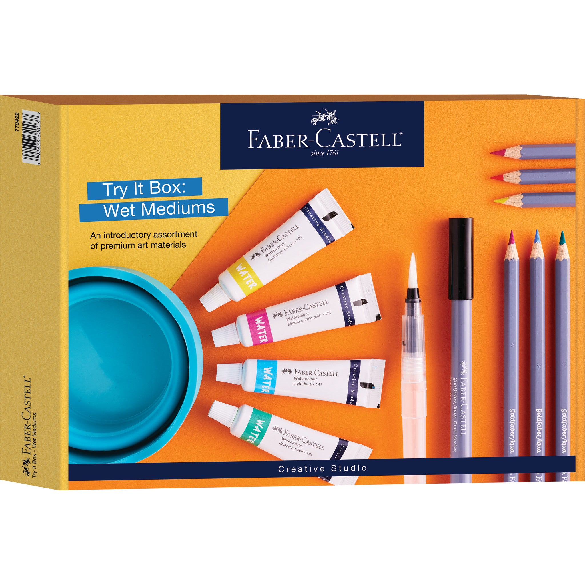 Creative Studio Try It Box - Wet Mediums Art Supplies Kit #770422 for Watercolor & Acrylic Painting | Perfect for Artists & Beginners