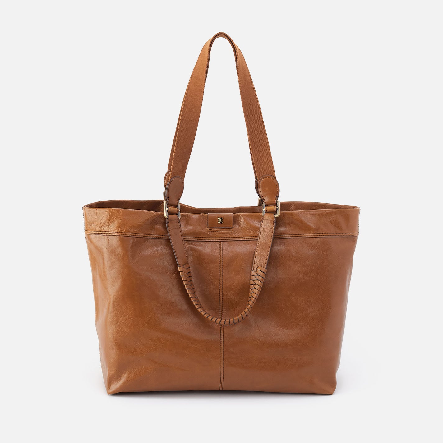 Luxury Romy Max Leather Tote Bag - Premium Polished Leather Handbag for Women, Elegant Truffle Brown, Perfect for Work, Travel & Everyday Use