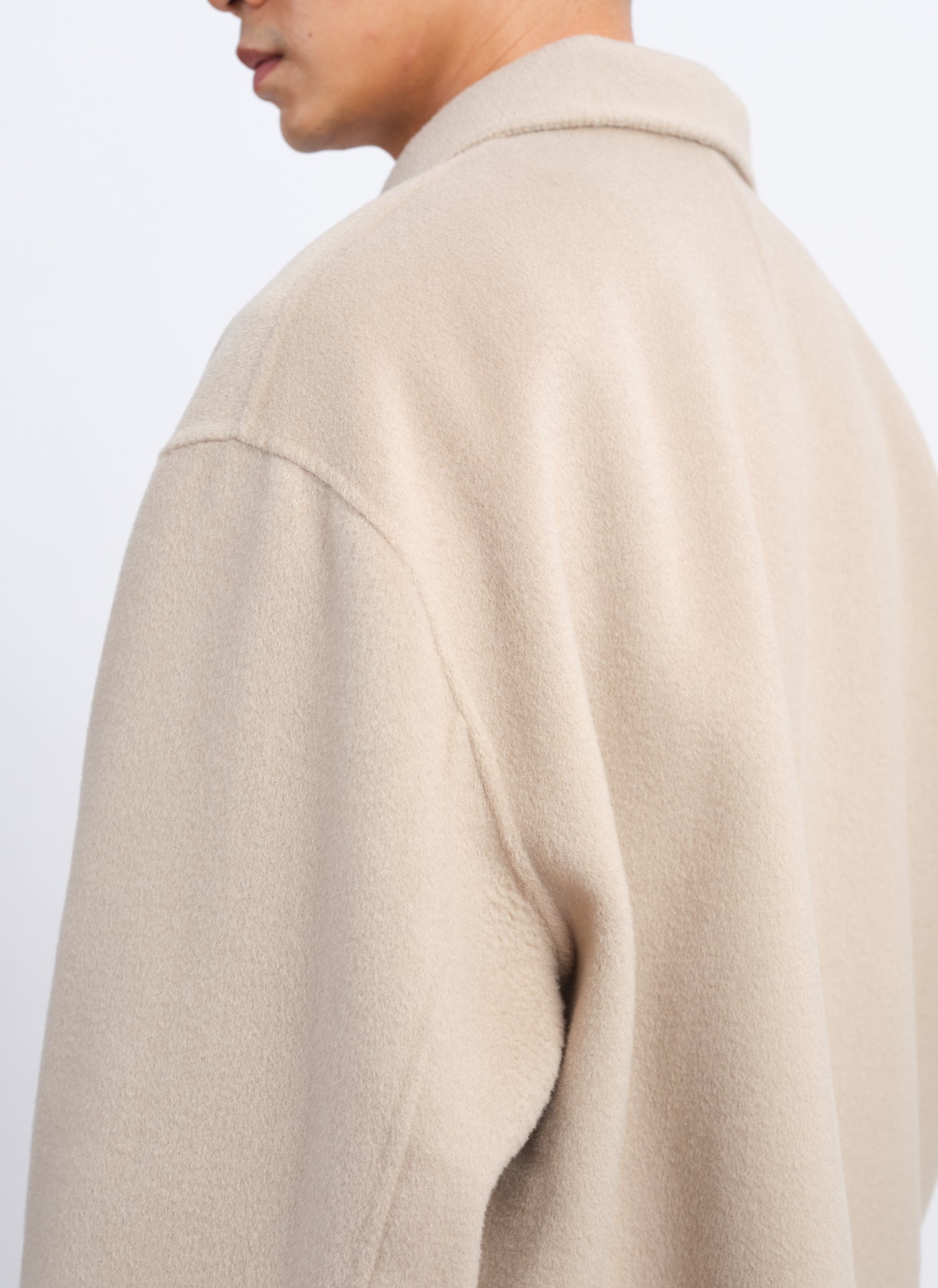 Premium W.R Wool Cashmere Stand Collar Jacket for Men - Warm Winter Coat for Business Casual & Outdoor Activities
