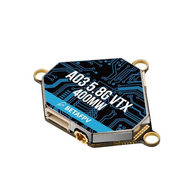 BETAFPV A03 VTX 25 400mW 5.8GHz Micro Video Transmitter with MMCX Connector for FPV Drones and RC Racing - Perfect for Long-Range HD Video Transmission