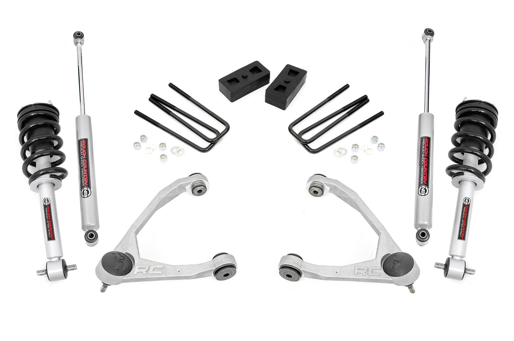 3.5 Inch Lift Kit for Chevy/GMC 1500 (2014-2016) - Heavy Duty Cast Steel Construction with N3 Strut - Off-Road Suspension Upgrade for Trucks & SUVs - Perfect for Trail Riding, Overlanding & Enhanced Ground Clearance