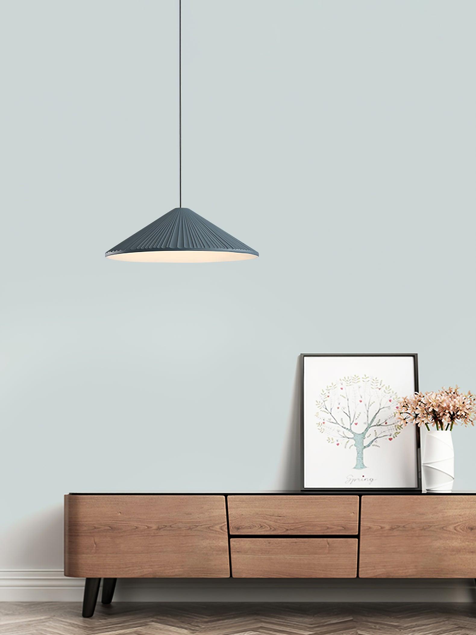 Handmade Resin Pendant Lamp with Hat Design - Boho Chic Ceiling Light for Living Room, Bedroom & Dining Room Decor