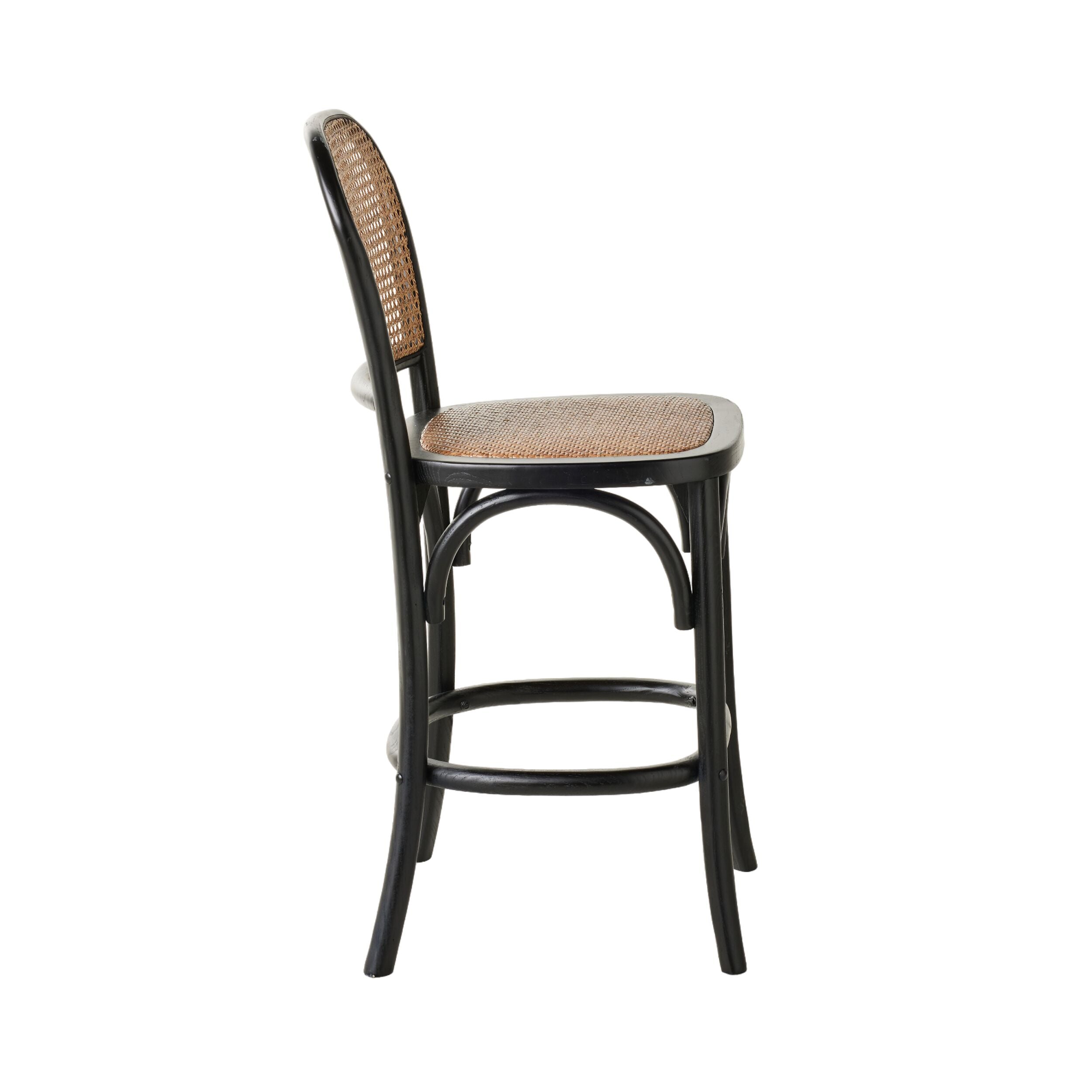 Bastion Bar Stool - Black Counter Height Stool for Kitchen Island, Bar & Pub | Modern & Durable Metal Frame | Indoor & Outdoor Use