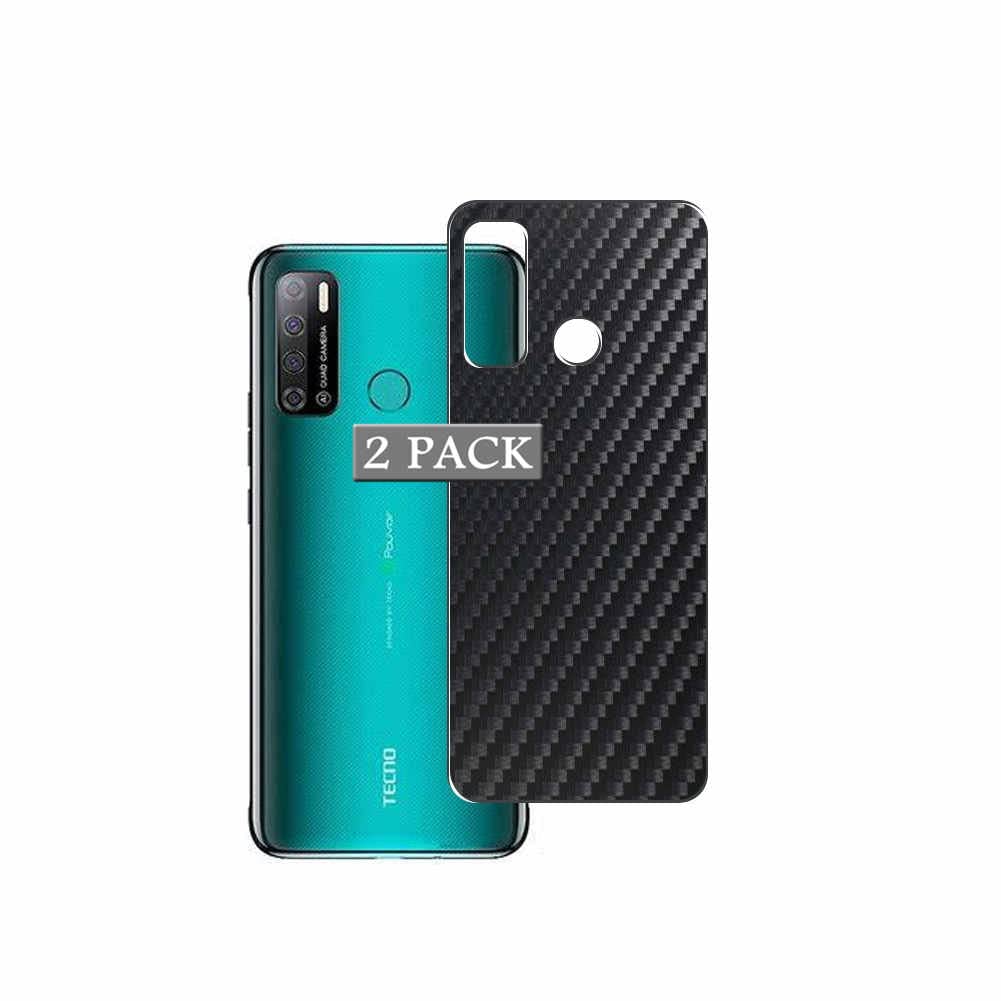 2-Pack Back Protector Film for TECNO SPARK Power 2 - Black Sticker Skin (Not Tempered Glass) - Scratch-Resistant Protection for Daily Use & Travel