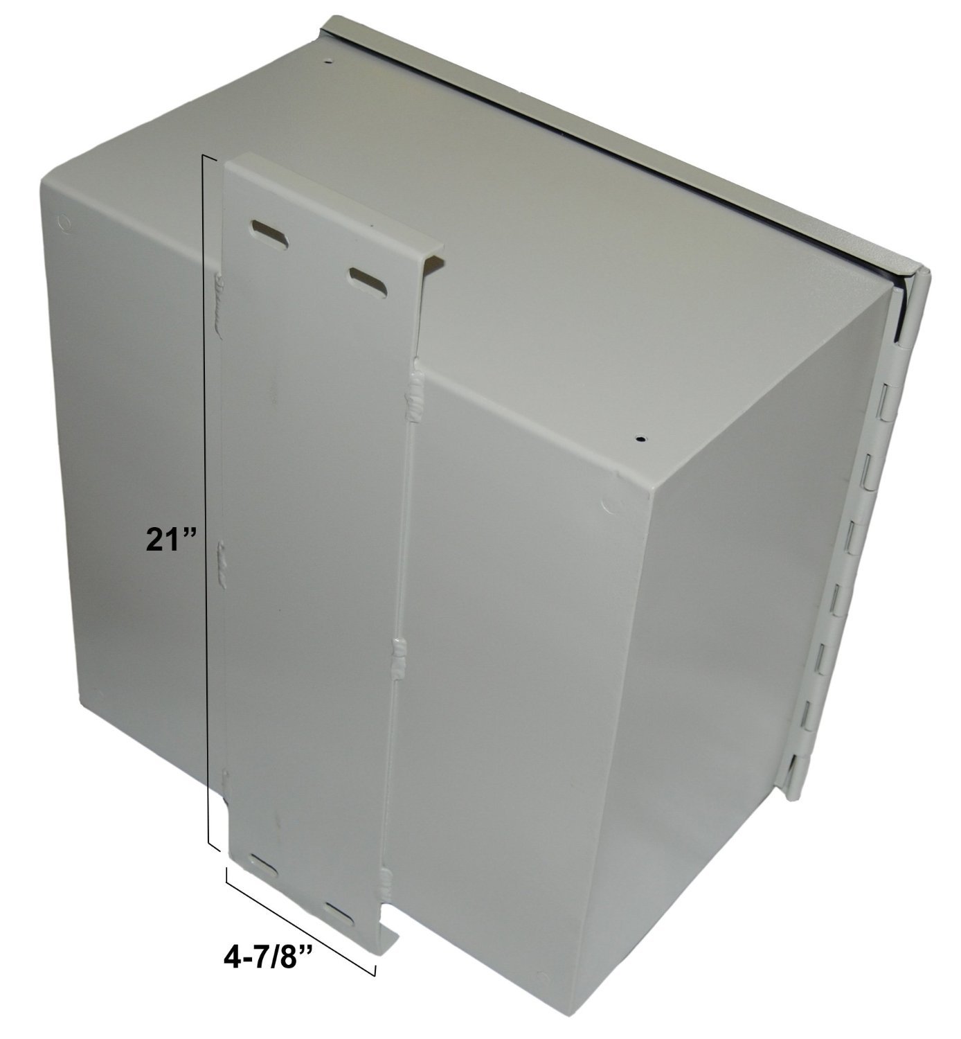 NEMA 4X Waterproof Aluminum Electrical Enclosure 17x17x10 Inch with Back Plate - Light Beige - Ideal for Outdoor Battery Storage & Industrial Electrical Equipment Protection