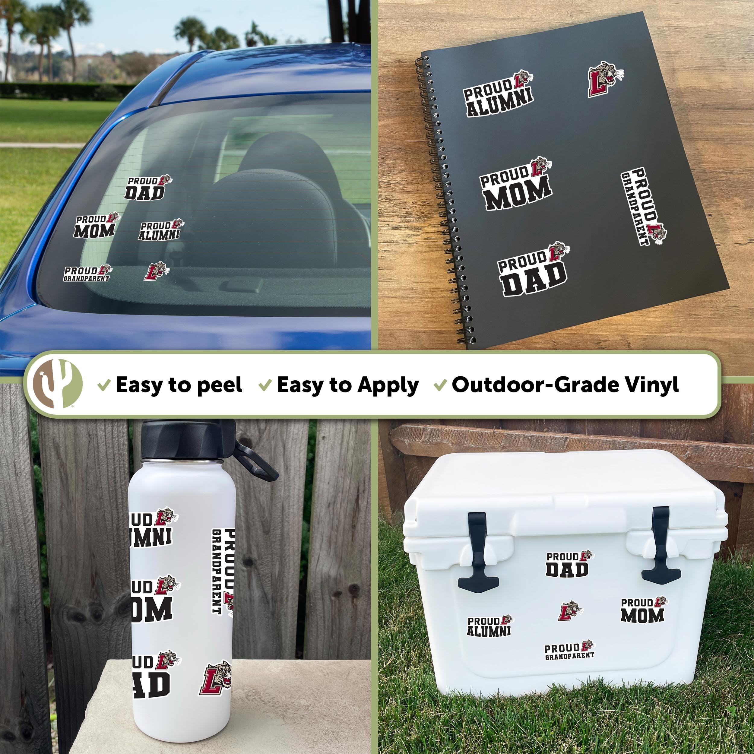 Desert Cactus Lafayette College Sticker Set - Vinyl Decals for Laptop, Water Bottle, Car & Scrapbooking (Family Full Sheet) - Perfect for School Spirit, DIY Crafts & Personalizing Your Belongings