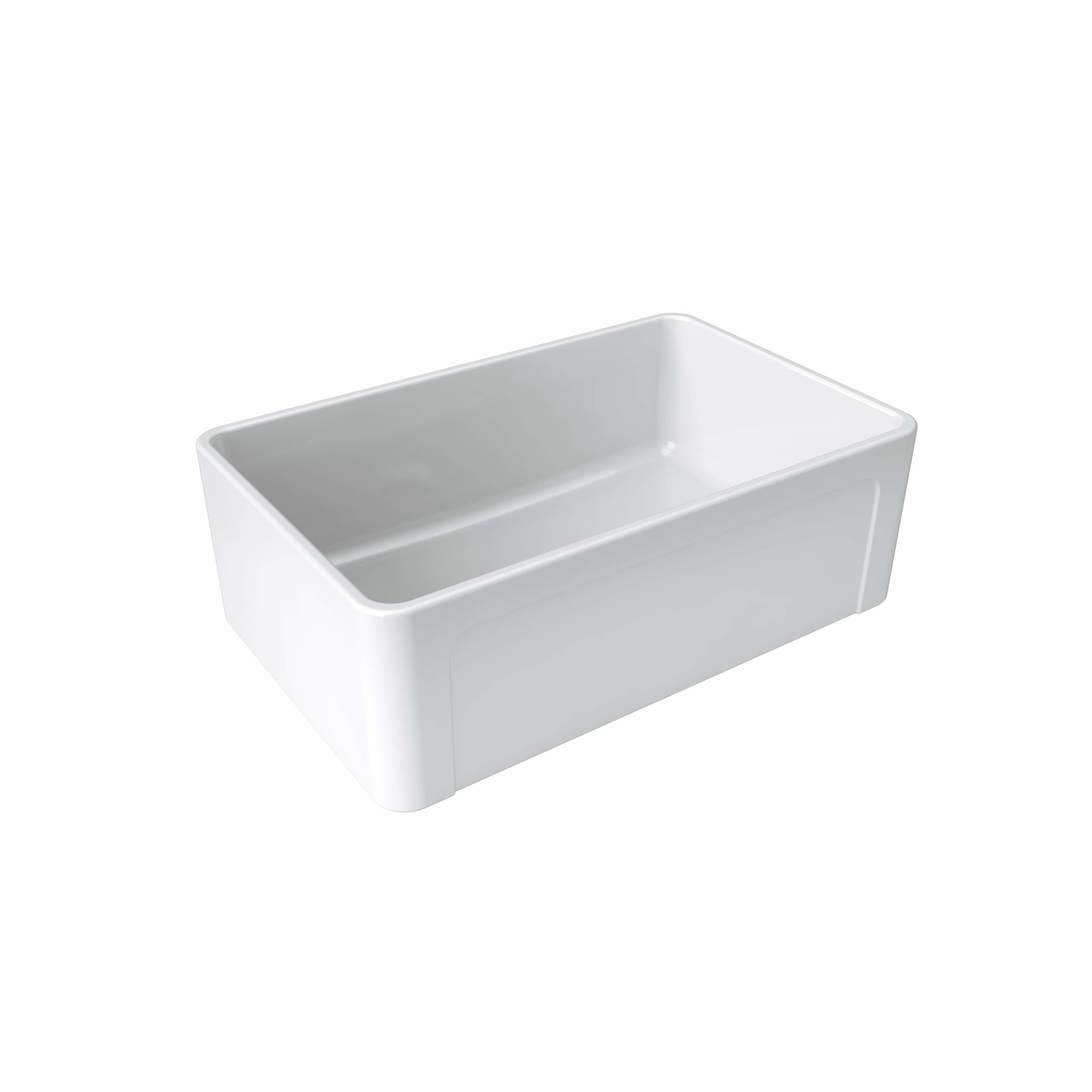 Latoscana 30 Inch Reversible Fireclay Single Bowl Farmhouse Sink LTW3019W - Perfect for Kitchen Remodeling & Farmhouse Style Decor