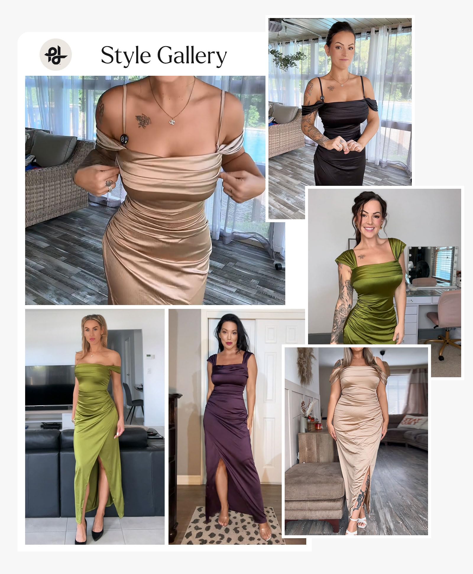 Popilush Women's Shapewear Dress - Off Shoulder Maxi Bodycon Dress for Slimming & Tummy Control | Perfect for Cocktail Parties, Date Nights & Formal Events