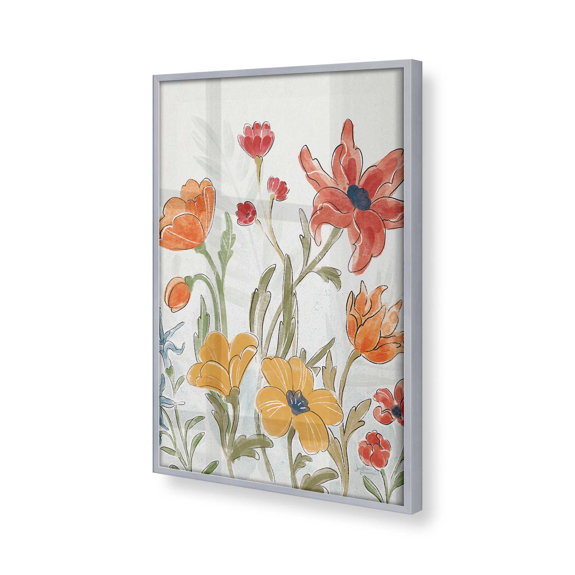 Garden Melody in Bloom II Floral Wall Art Print - Perfect for Living Room, Bedroom & Home Decor