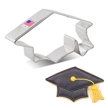 Graduation Cap Cookie Cutter - Stainless Steel DIY Baking Tool for Graduation Party, School Celebration & Special Occasion Cookies - Perfect for Graduation Gifts, Classroom Activities & Holiday Baking