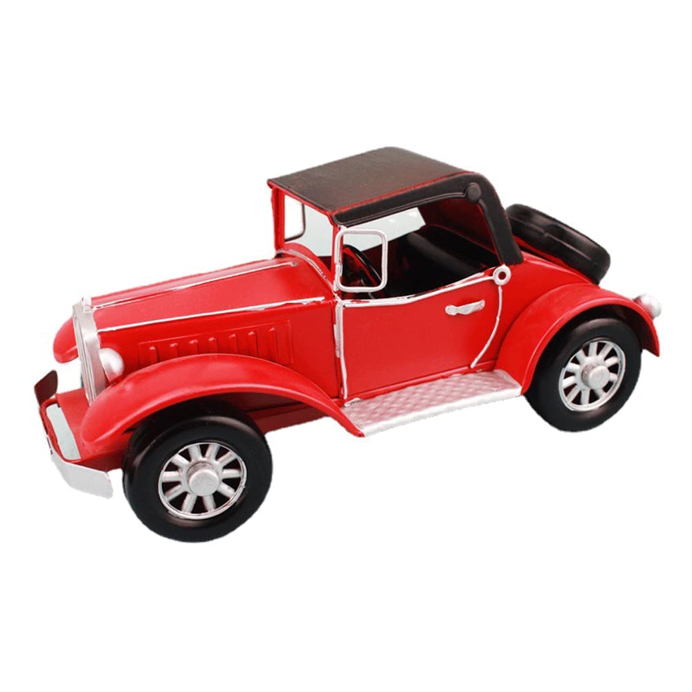 Vintage Retro Metal Car Model - Wrought Iron Decorative Craft for Home, Cafe & Restaurant Decor - Nordic Style Antique Metal Artwork - Unique Gift Idea for Car Lovers & Vintage Collectors (Perfect for Wall Decor, Shelf Display, and Themed Interior Design)