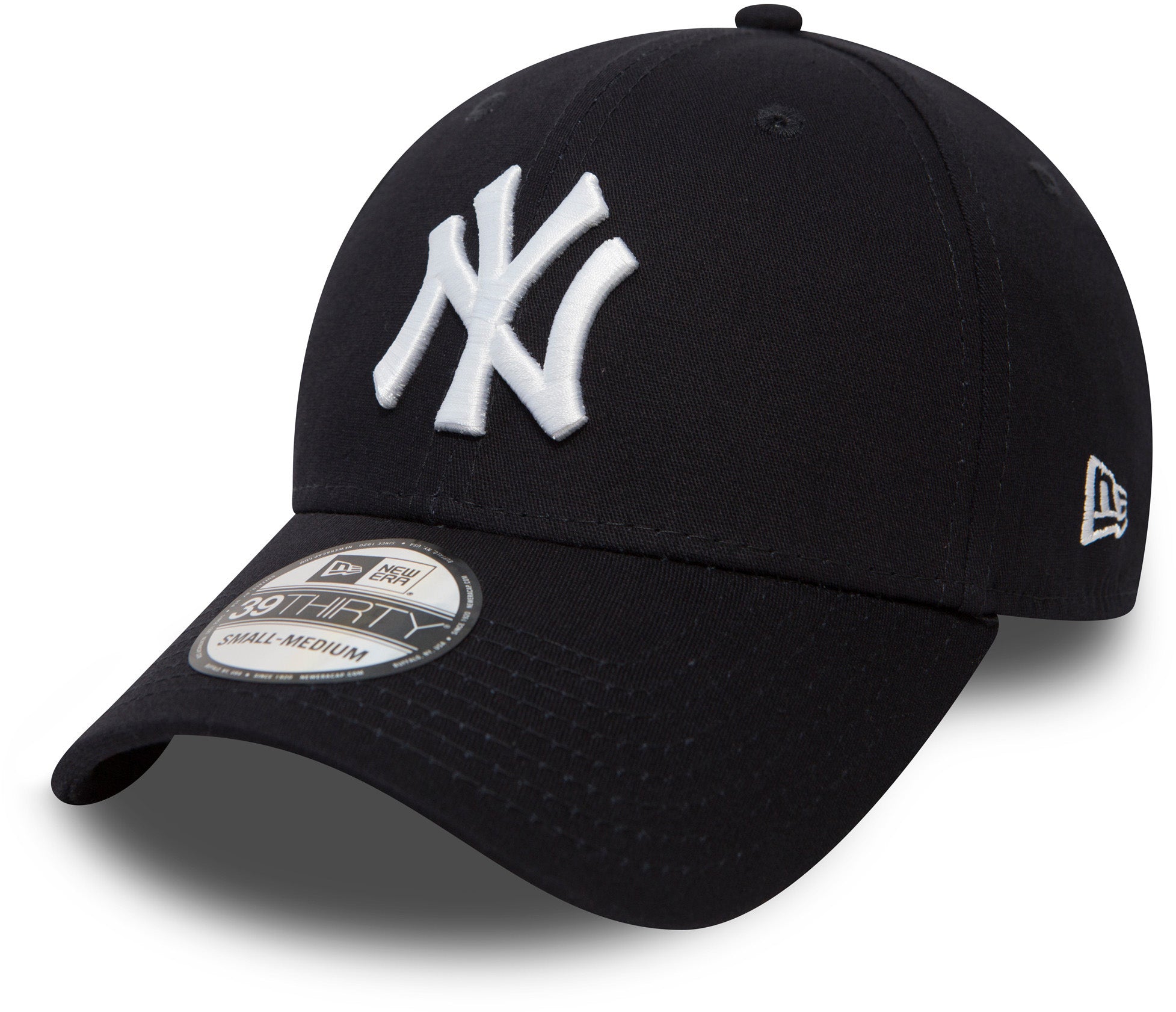 New York Yankees New Era 39Thirty Essential Black Stretch Baseball Cap - Adjustable Fitted Hat for Men & Women - Perfect for Baseball Games, Sports Fans, and Casual Wear
