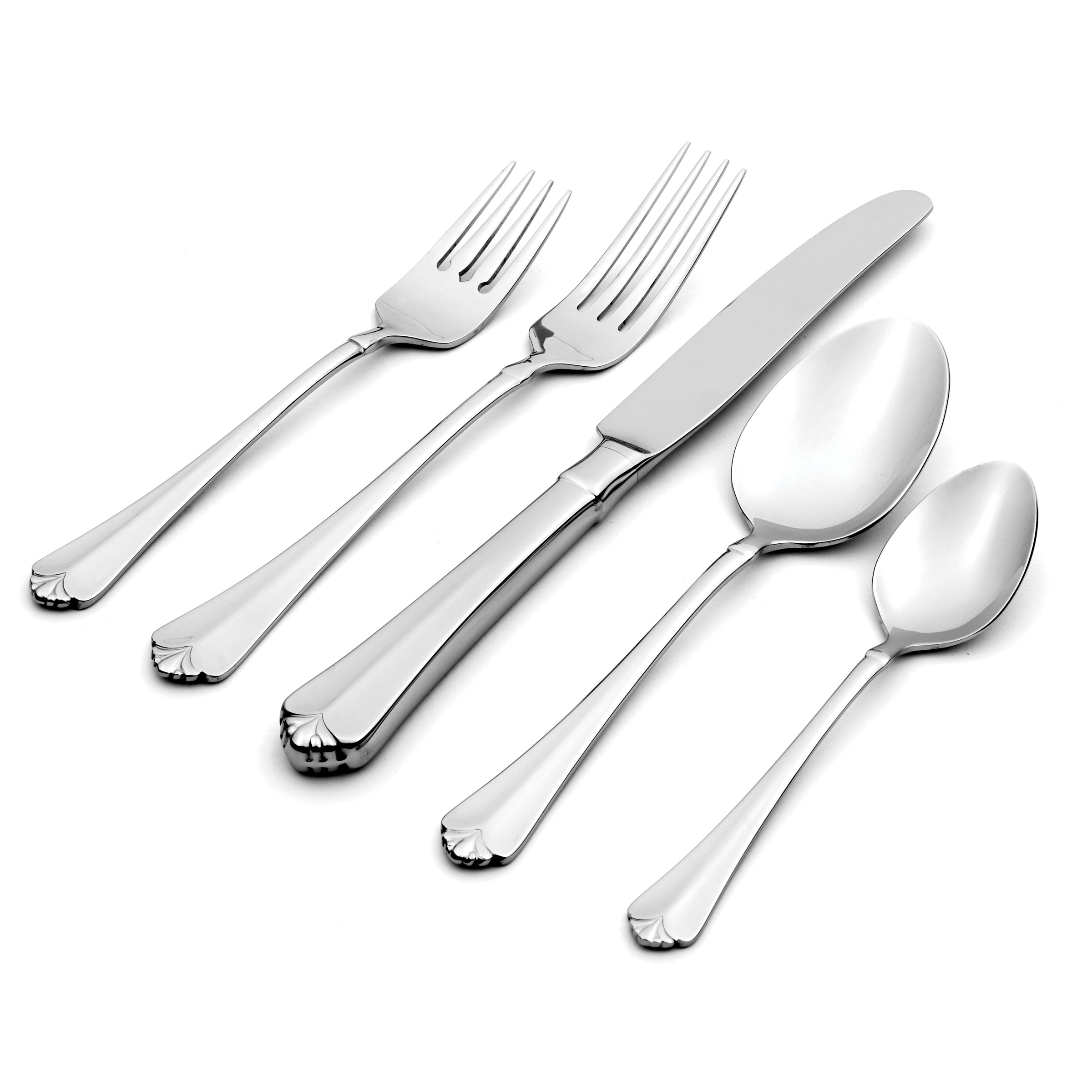 Juilliard 53-Piece Stainless Steel Flatware Set - Elegant Silverware for 12 Place Settings - Perfect for Dinner Parties, Weddings & Everyday Dining