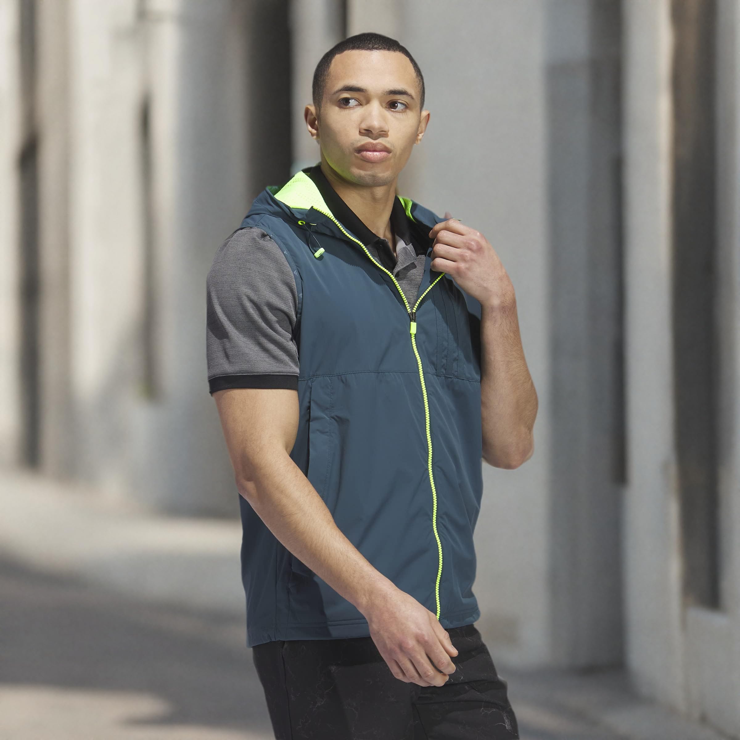 Adidas Men's Ultimate365 Tour Wind-Ready Golf Vest - Lightweight & Water-Resistant for All-Weather Performance on the Golf Course
