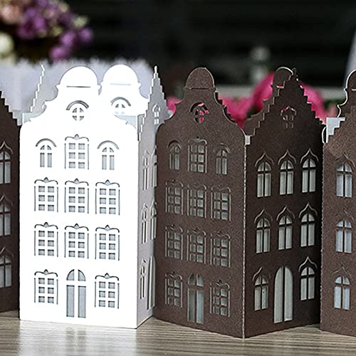 Cutting Dies Christmas Cards - Building Lanterns Craft Dies Metal Cutting Stencils for Card Making, Scrapbooking, DIY Holiday Decorations, Home Decorative 158153 mm - Perfect for Festive Greetings & Winter Craft Projects