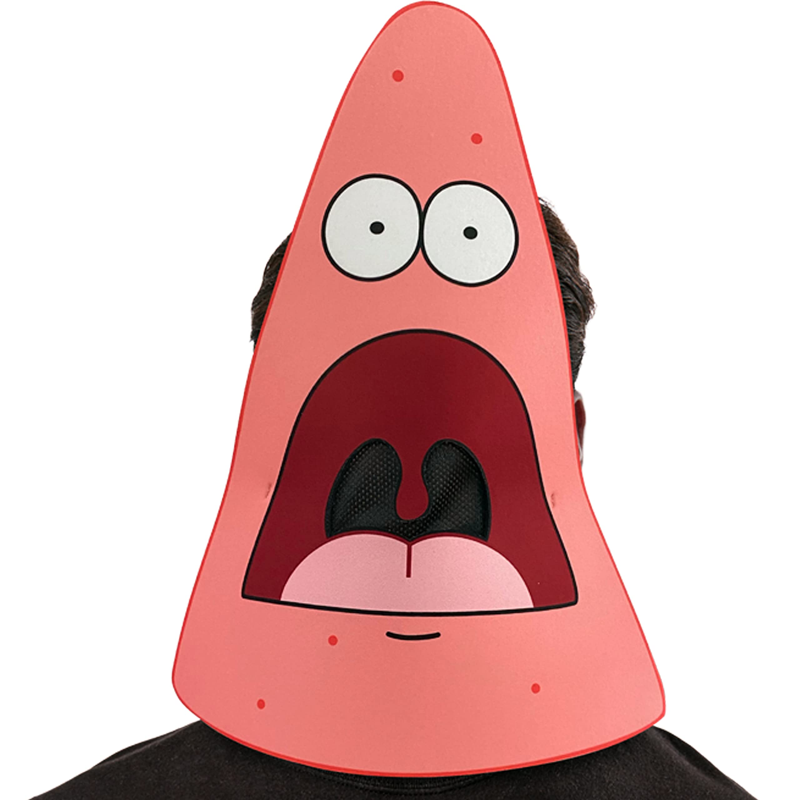 SpongeBob SquarePants Surprised Patrick Meme Foam Mask - One Size Costume Accessory for Halloween, Cosplay & Parties - Funny TV Show Character Face Cover