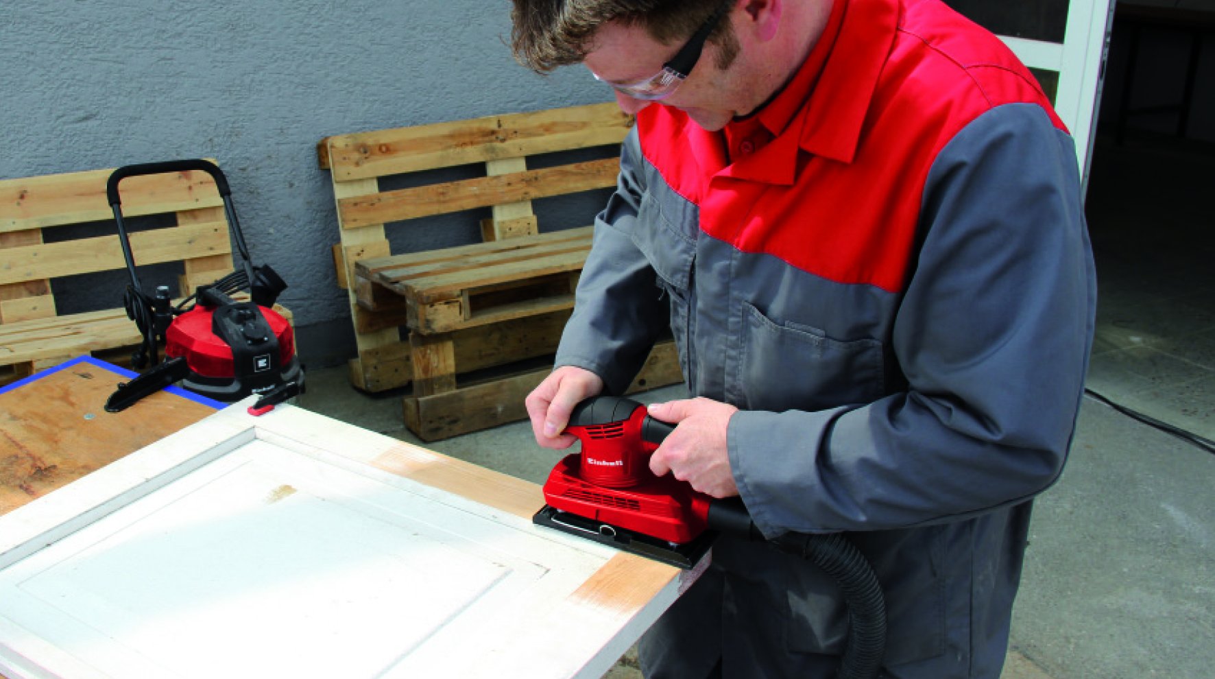 Einhell Tc-Os 1520 150W 1/3 Sheet Orbital Sander - Red | Power Tool for Woodworking, Sanding & Finishing | Perfect for DIY Projects & Professional Use