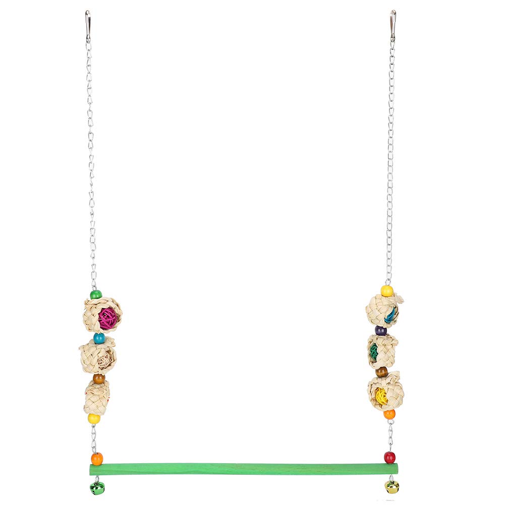Tabpole Large Wooden Parrot Swing Stand - Safe Chewing & Biting Toy for Pet Birds - Perfect for Playtime, Exercise, and Cage Enrichment