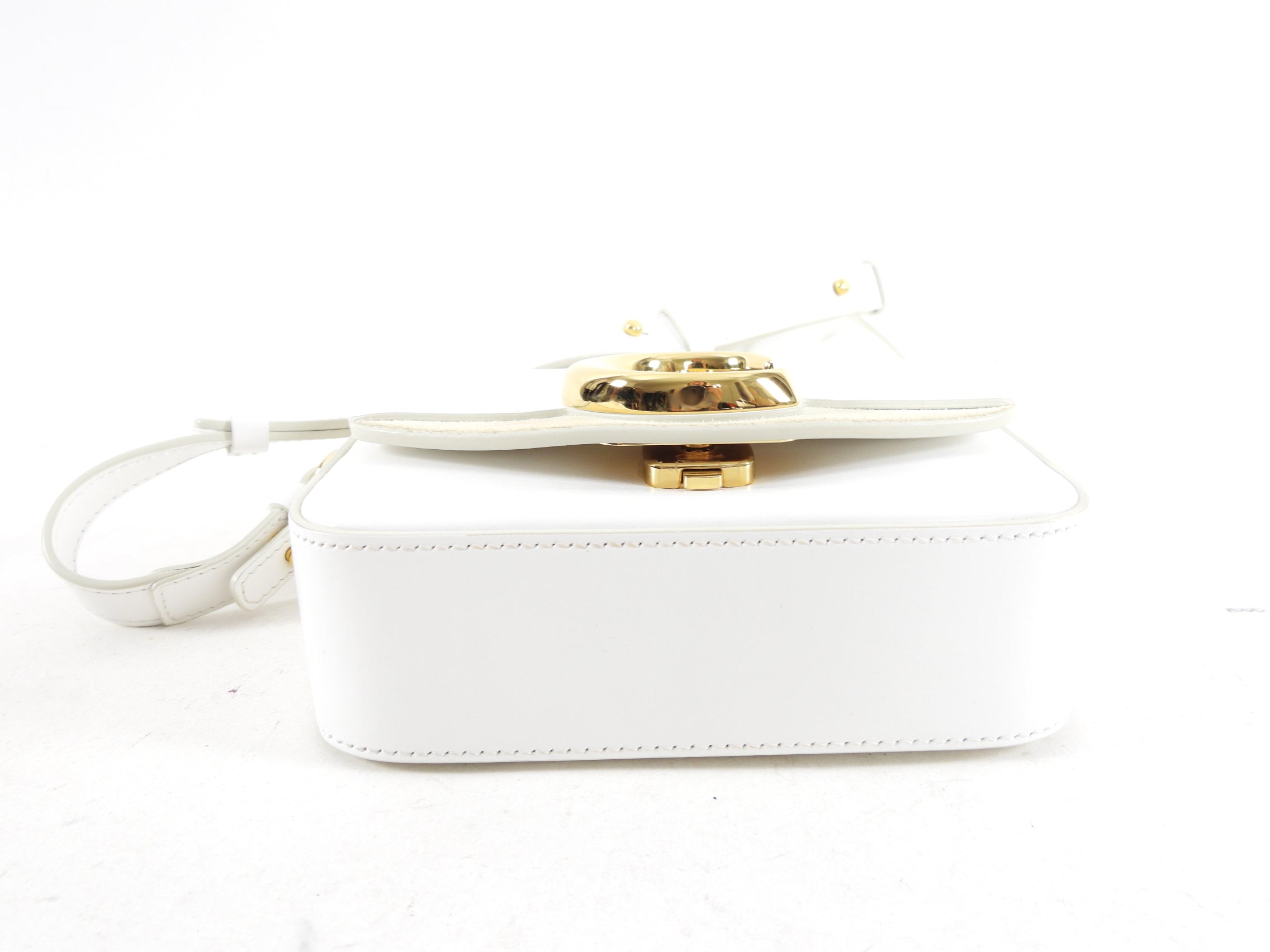 Chloe Mini C Crossbody Bag for Women - Small White Leather Shoulder Purse - Perfect for Everyday Use, Travel & Date Nights