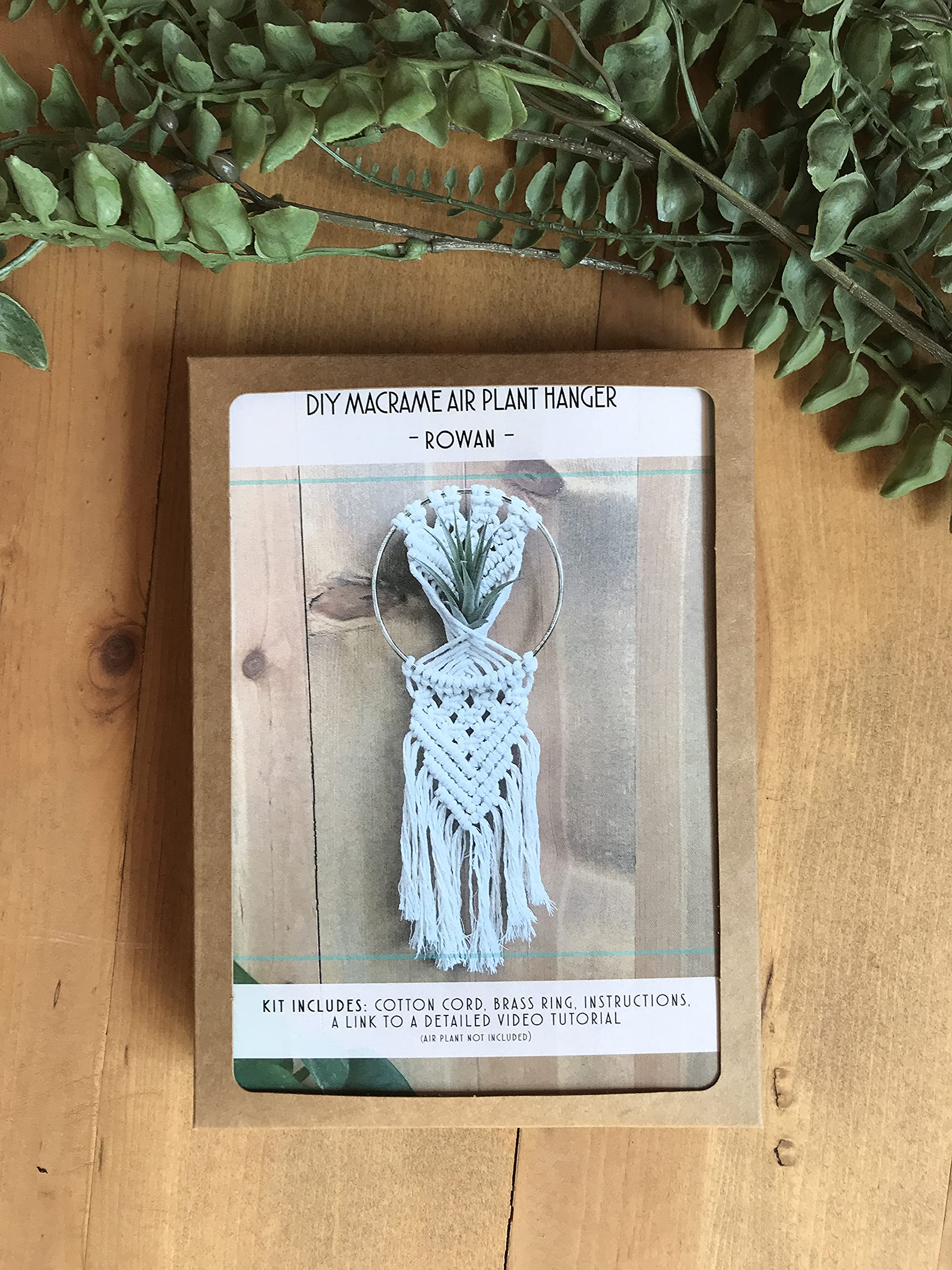 DIY Macrame Air Plant Hanger Kit - Handmade Boho Home Decor for Indoor Plants, Wall Hanging or Gift - Perfect for Living Room, Bedroom, Balcony & Office Decor