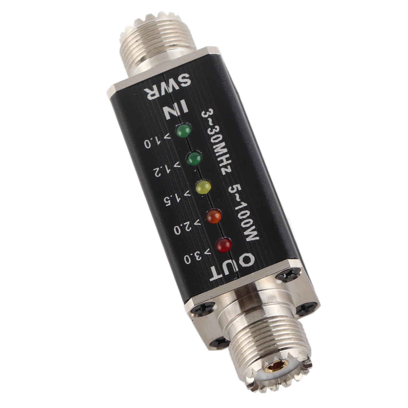 OKJHFD 5-100W Antenna Analyzer - Mini Shortwave LED Indicator Meter for Radio Impedance & Capacitance Measurement - Perfect for Ham Radio, SWL & Field Testing