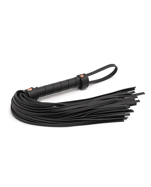 Premium PU Leather Flogger for BDSM - Black Bondage Whip for Sensual Play, Spanking & Roleplay - Perfect for Couples & Adult Playtime