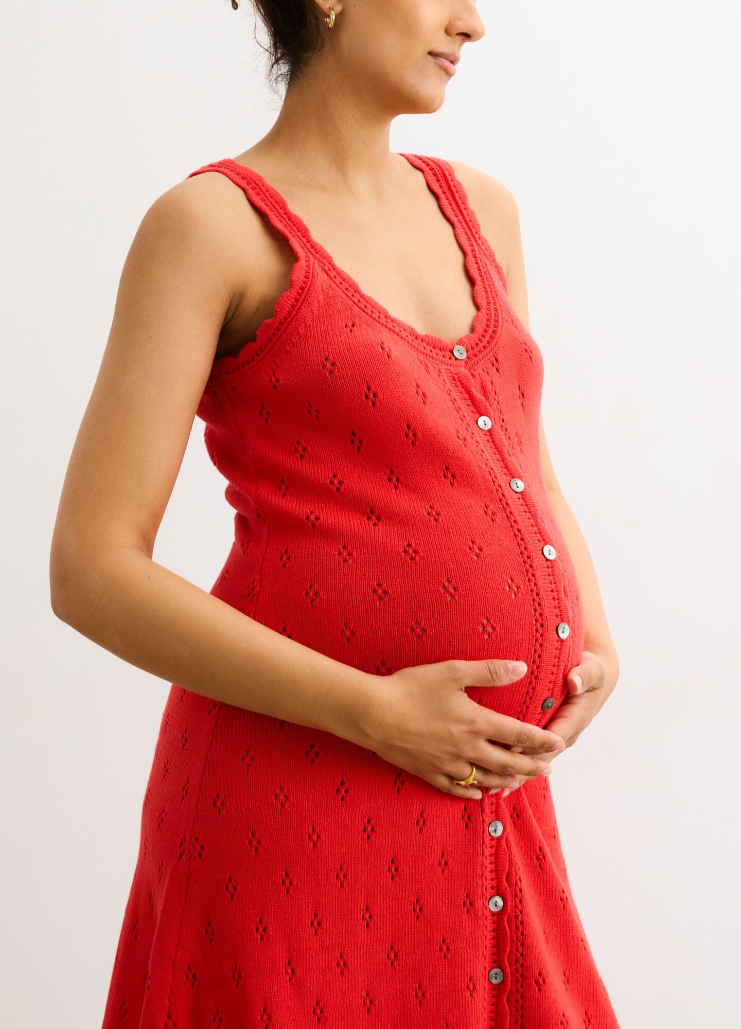 Eloise Pointelle Nursing Tank Dress - Soft Maternity & Nursing Dress for Comfortable Breastfeeding - Perfect for Moms, Pregnancy, and Postpartum Wear